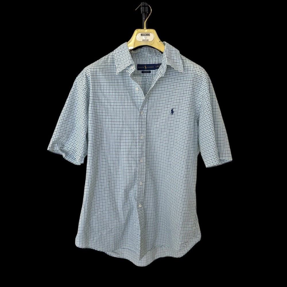 Polo Ralph Lauren Men's Plaid Button Up Shirt Sz L Short Sleeve Classic Fit
